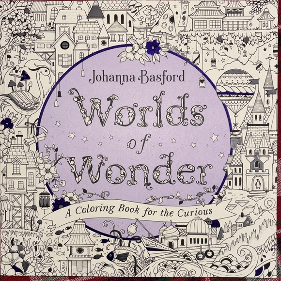 Johanna Basford Worlds of Wonder Coloring Book & Master’s Touch 24 Pencils Set - Picture 3 of 11